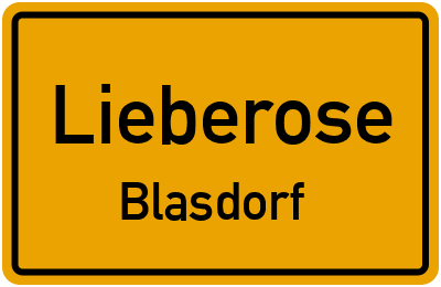Straßenverzeichnis Lieberose Blasdorf