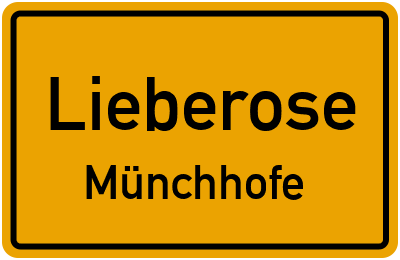 Straßenverzeichnis Lieberose Münchhofe