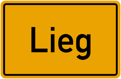 Ortsschild von Gemeinde Lieg in Rheinland-Pfalz