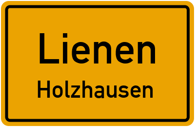 Ortsschild Lienen Holzhausen