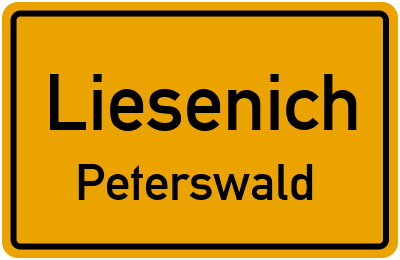 Straßenverzeichnis Liesenich Peterswald