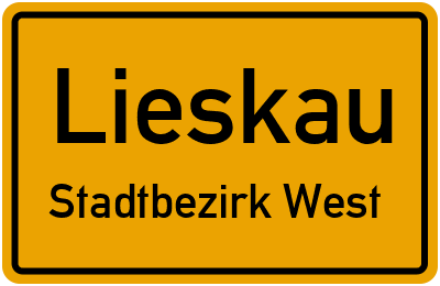 Straßenverzeichnis Lieskau Stadtbezirk West