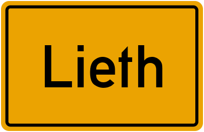 Ortsschild von Gemeinde Lieth in Schleswig-Holstein