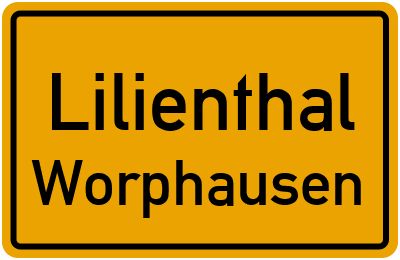 Ortsschild Lilienthal Worphausen