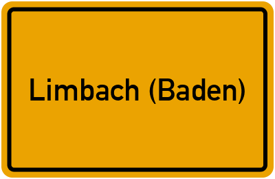 Ortsschild von Gemeinde Limbach (Baden) in Baden-Württemberg