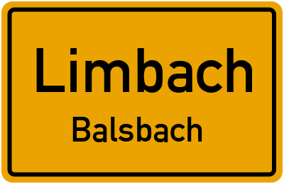 Ortsschild Limbach Balsbach