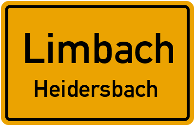 Ortsschild Limbach Heidersbach