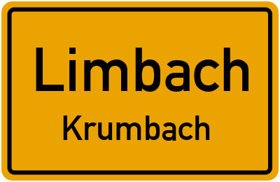 Ortsschild Limbach Krumbach