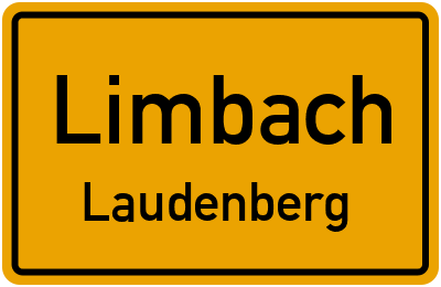 Ortsschild Limbach Laudenberg