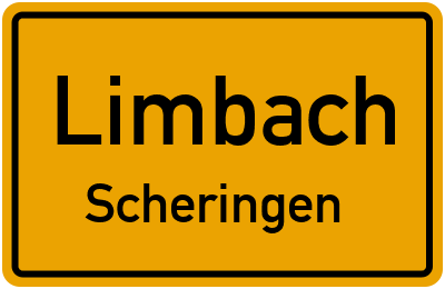 Ortsschild Limbach Scheringen
