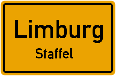 Ortsschild Limburg Staffel