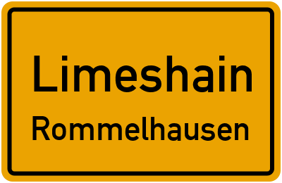 Ortsschild Limeshain Rommelhausen