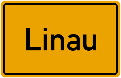 Ortsschild von Gemeinde Linau in Schleswig-Holstein