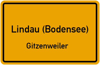Straßenverzeichnis Lindau (Bodensee) Gitzenweiler