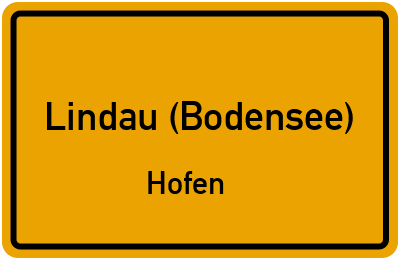 Straßenverzeichnis Lindau (Bodensee) Hofen