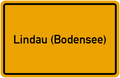 Ortsschild von Lindau (Bodensee) in Bayern