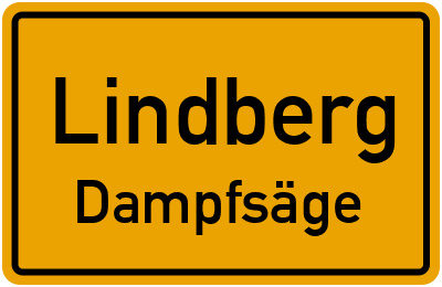 Straßenverzeichnis Lindberg Dampfsäge