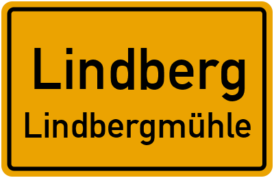 Straßenverzeichnis Lindberg Lindbergmühle
