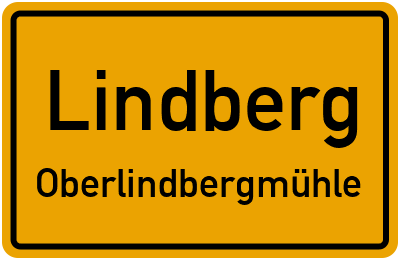 Straßenverzeichnis Lindberg Oberlindbergmühle