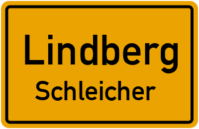 Straßenverzeichnis Lindberg Schleicher
