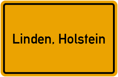 Ortsschild von Gemeinde Linden, Holstein in Schleswig-Holstein
