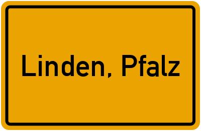 Ortsschild von Gemeinde Linden, Pfalz in Rheinland-Pfalz