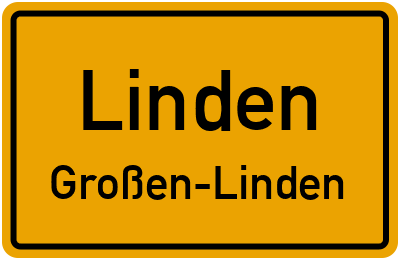 Ortsschild Linden Großen-Linden