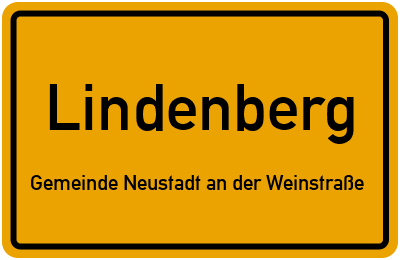 Straßenverzeichnis Lindenberg Gemeinde Neustadt an der Weinstraße