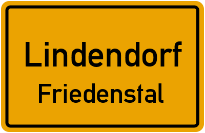 Straßenverzeichnis Lindendorf Friedenstal
