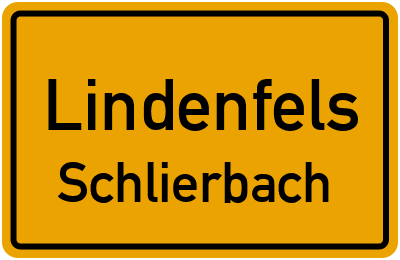 Ortsschild Lindenfels Schlierbach