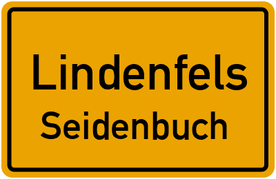 Ortsschild Lindenfels Seidenbuch