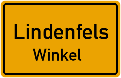 Ortsschild Lindenfels Winkel