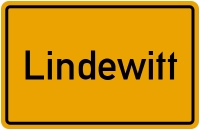 Ortsschild von Gemeinde Lindewitt in Schleswig-Holstein