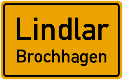 Ortsschild Lindlar Brochhagen