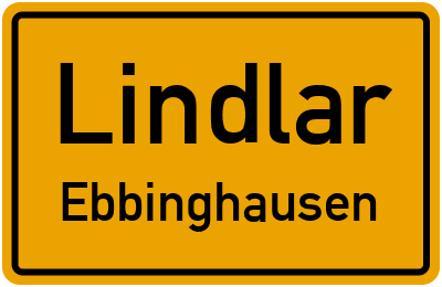 Straßenverzeichnis Lindlar Ebbinghausen