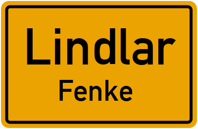 Ortsschild Lindlar Fenke