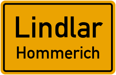 Ortsschild Lindlar Hommerich