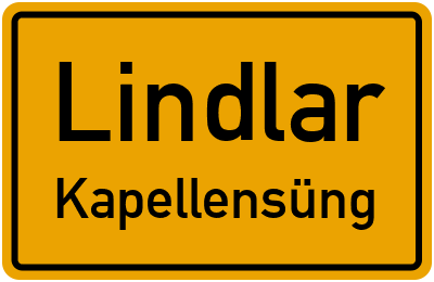 Ortsschild Lindlar Kapellensüng