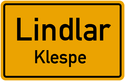 Straßenverzeichnis Lindlar Klespe