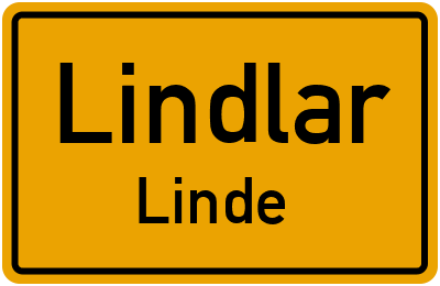 Ortsschild Lindlar Linde