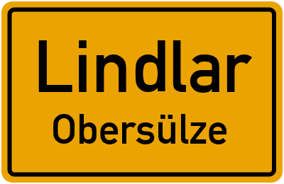 Straßenverzeichnis Lindlar Obersülze
