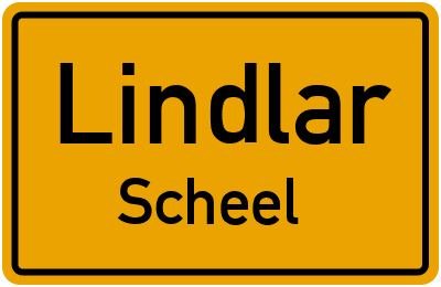 Ortsschild Lindlar Scheel