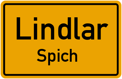 Ortsschild Lindlar Spich