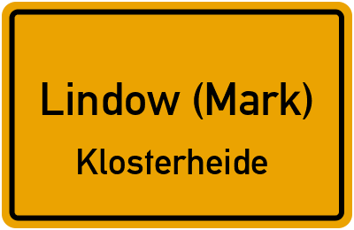 Straßenverzeichnis Lindow (Mark) Klosterheide