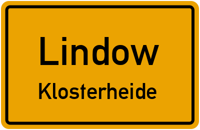 Straßenverzeichnis Lindow Klosterheide