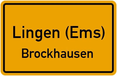 Ortsschild Lingen (Ems) Brockhausen