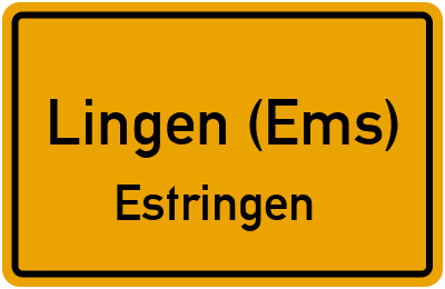 Ortsschild Lingen (Ems) Estringen