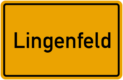 Ortsschild von Lingenfeld in Rheinland-Pfalz