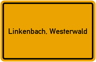 Ortsschild von Gemeinde Linkenbach, Westerwald in Rheinland-Pfalz