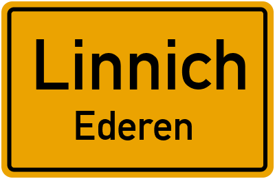 Ortsschild Linnich Ederen